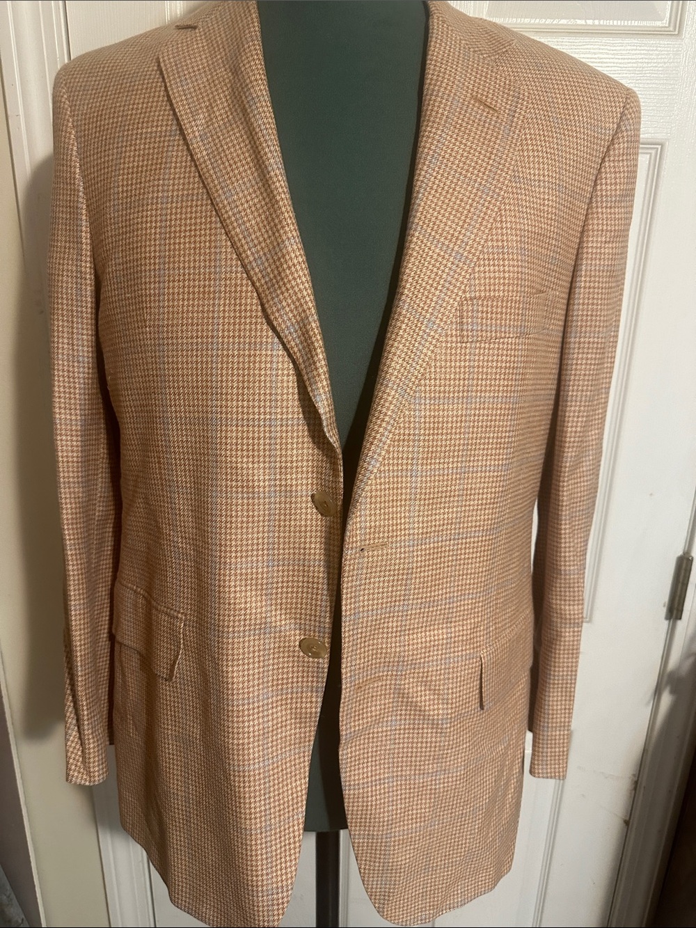 Men's Tan Glen Plaid Sport Coat size 42R
